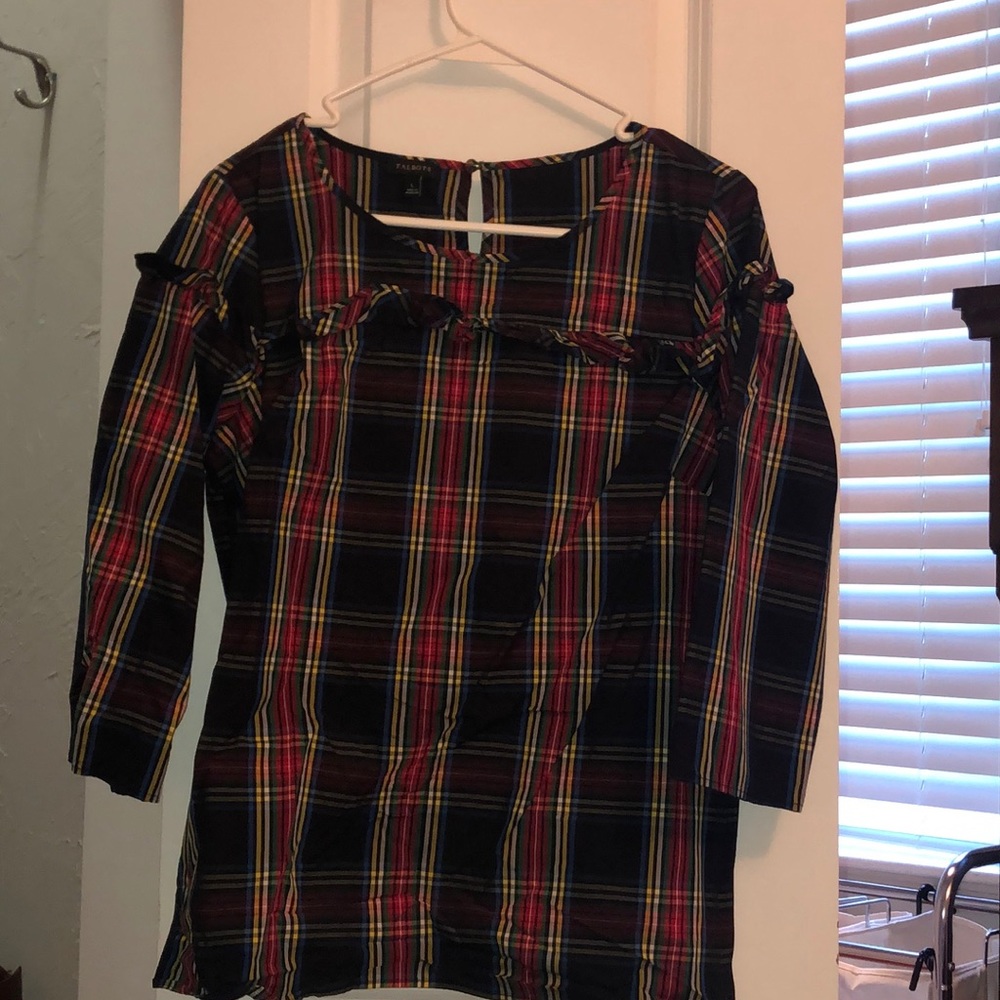 Talbots ruffle Blouse size L